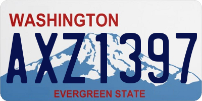 WA license plate AXZ1397