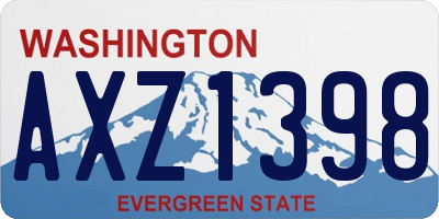 WA license plate AXZ1398