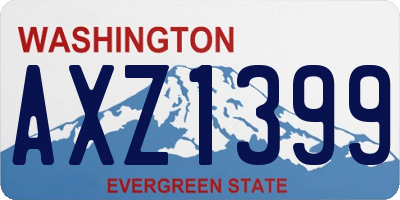 WA license plate AXZ1399