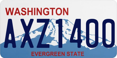 WA license plate AXZ1400