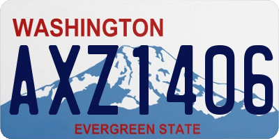 WA license plate AXZ1406