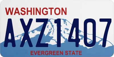 WA license plate AXZ1407