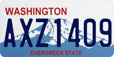 WA license plate AXZ1409