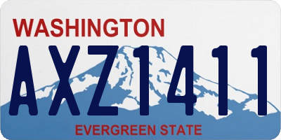 WA license plate AXZ1411