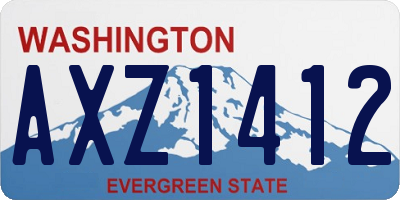 WA license plate AXZ1412