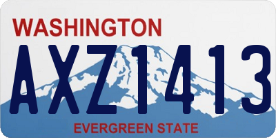 WA license plate AXZ1413