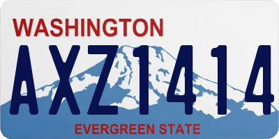 WA license plate AXZ1414