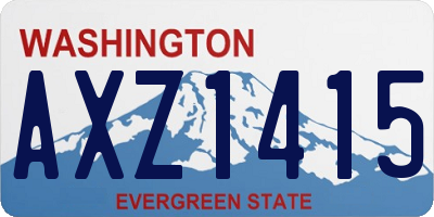 WA license plate AXZ1415