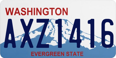 WA license plate AXZ1416