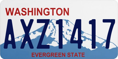 WA license plate AXZ1417