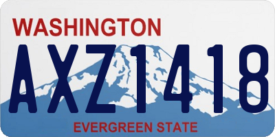 WA license plate AXZ1418