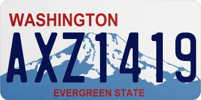WA license plate AXZ1419