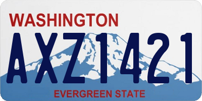 WA license plate AXZ1421