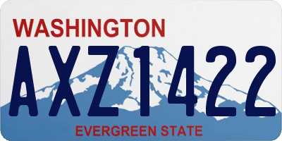 WA license plate AXZ1422
