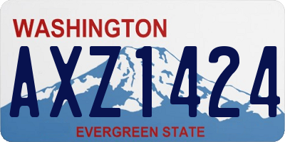 WA license plate AXZ1424