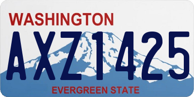 WA license plate AXZ1425