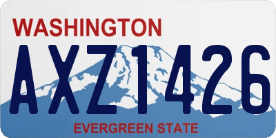 WA license plate AXZ1426