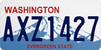WA license plate AXZ1427