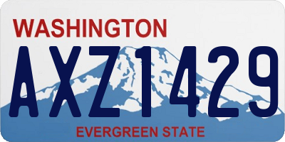 WA license plate AXZ1429