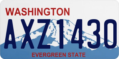 WA license plate AXZ1430