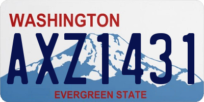 WA license plate AXZ1431