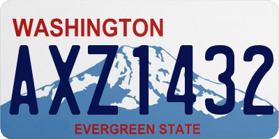 WA license plate AXZ1432