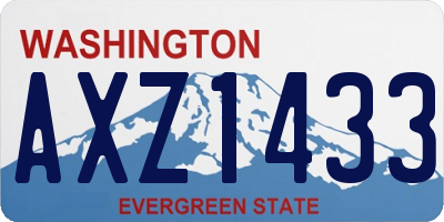 WA license plate AXZ1433