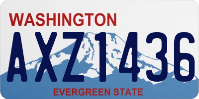 WA license plate AXZ1436