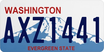 WA license plate AXZ1441