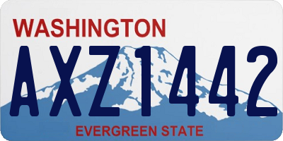 WA license plate AXZ1442