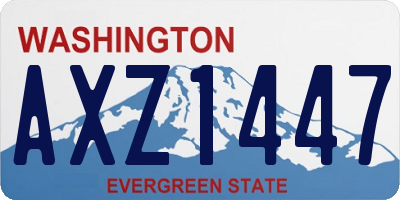 WA license plate AXZ1447