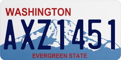 WA license plate AXZ1451