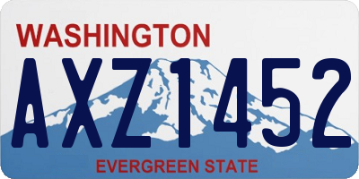 WA license plate AXZ1452
