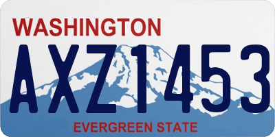 WA license plate AXZ1453