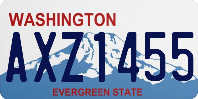 WA license plate AXZ1455