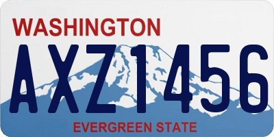 WA license plate AXZ1456