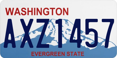 WA license plate AXZ1457