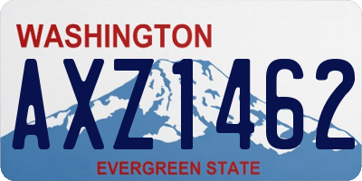 WA license plate AXZ1462