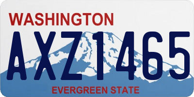 WA license plate AXZ1465