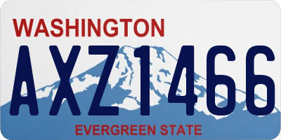 WA license plate AXZ1466