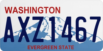 WA license plate AXZ1467