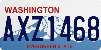 WA license plate AXZ1468