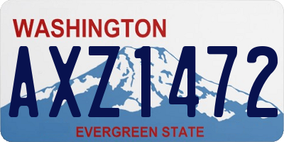 WA license plate AXZ1472