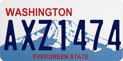 WA license plate AXZ1474