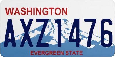 WA license plate AXZ1476