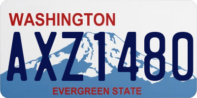 WA license plate AXZ1480