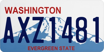 WA license plate AXZ1481