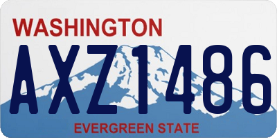 WA license plate AXZ1486