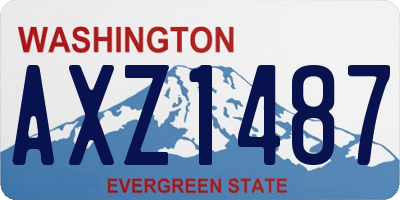 WA license plate AXZ1487