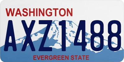 WA license plate AXZ1488